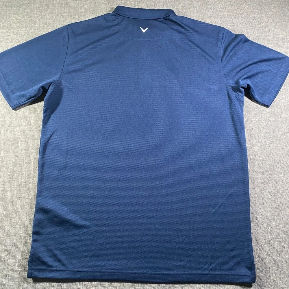 NWT Callaway Opti Dri Mens Navy Golf Polo Shirt Short Sleeve Size Medium New